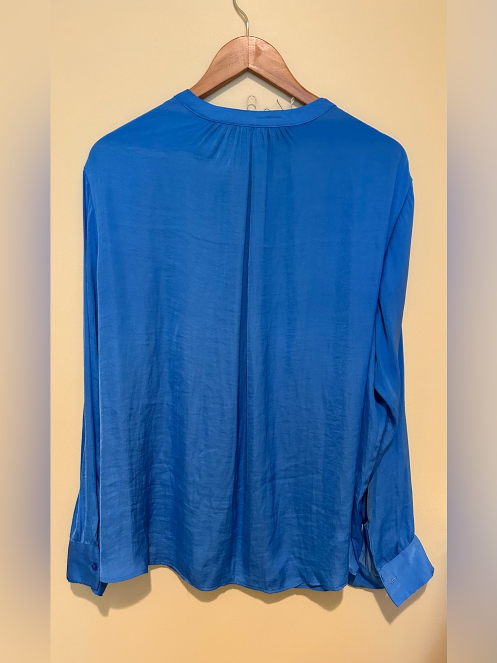 Simply Vera Vera Wang Royal Blue Long-Sleeve V-Neck Blouse XXL - Picture 2 of 9